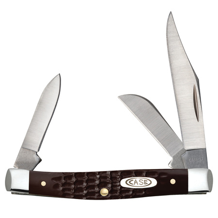 CASE CUTLERY Knife, Wk Brown Syn Medium Stockman 00106